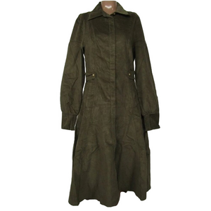 NEW LUUM Womens Midi Dress Olive Green Size L Luna Button Down Long Sleeve